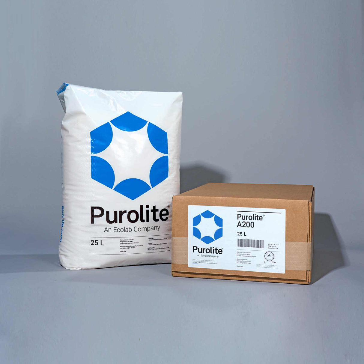 Purolite A200 Anion Resin 25 litre container for efficient water demineralization and ion exchange