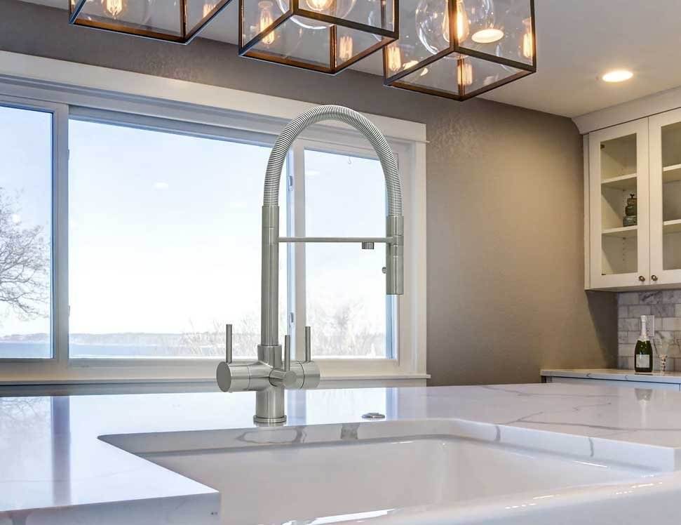 Acquapuro Aquila 3 Way 3 Lever Tap Brushed Steel