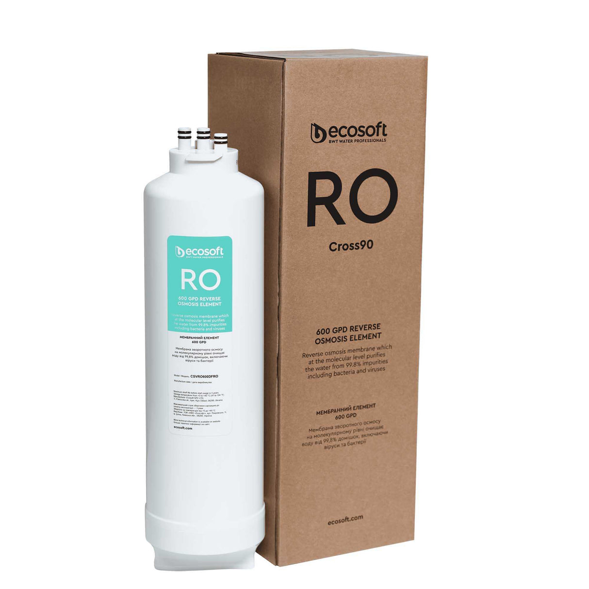 Ecosoft 600 GPD Membrane Element for CROSS 90 reverse osmosis water filter system