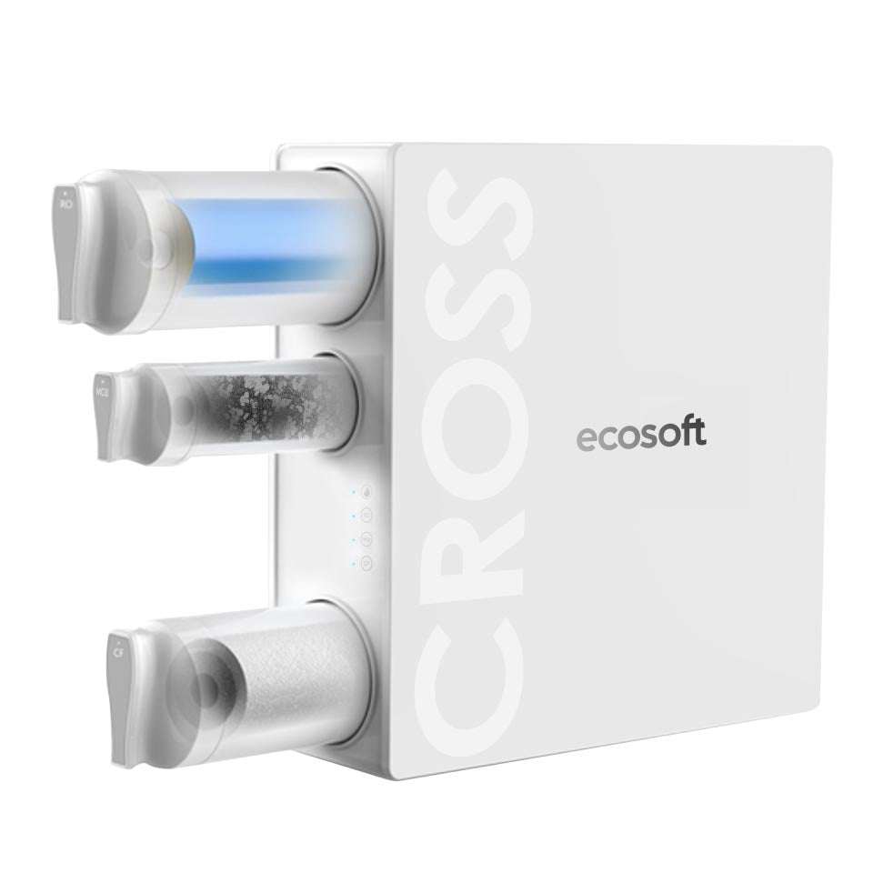 Ecosoft CROSS 90 Balance Direct Flow RO water purification system with mineral enrichment and compact design