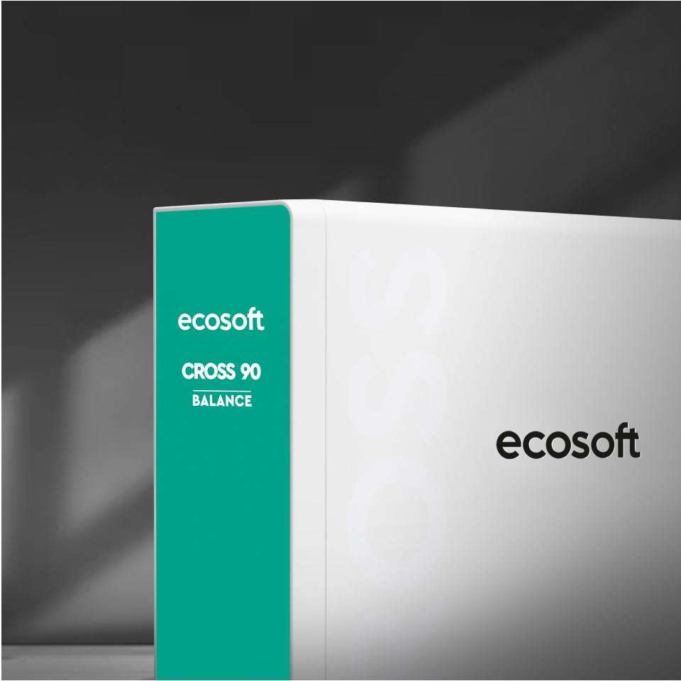 Ecosoft CROSS 90 Balance Direct Flow RO System under-sink water purifier with mineral enrichment and smart LED indicators
