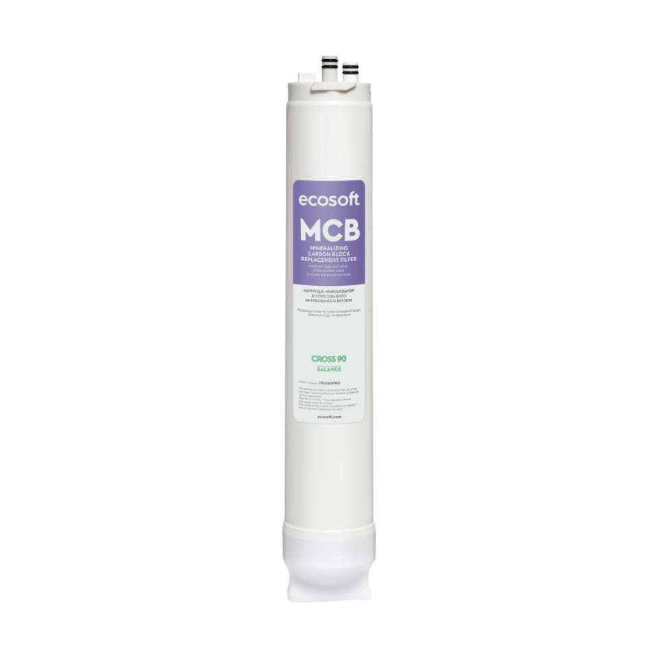 Ecosoft MCB Carbon Block and Mineralizing Postfilter for CROSS 90 Balance RO system enhancing water taste and quality
