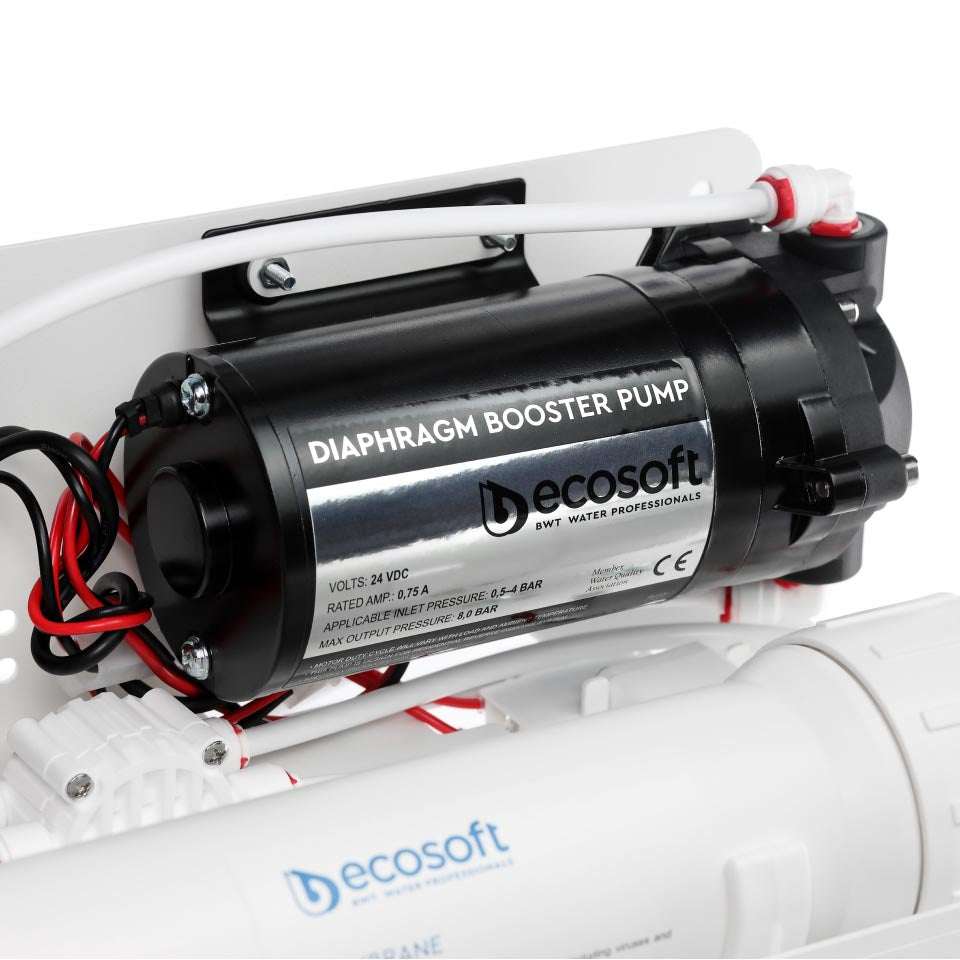 Ecosoft STANDARD PRO RO System with pump under sink for low-pressure water purification