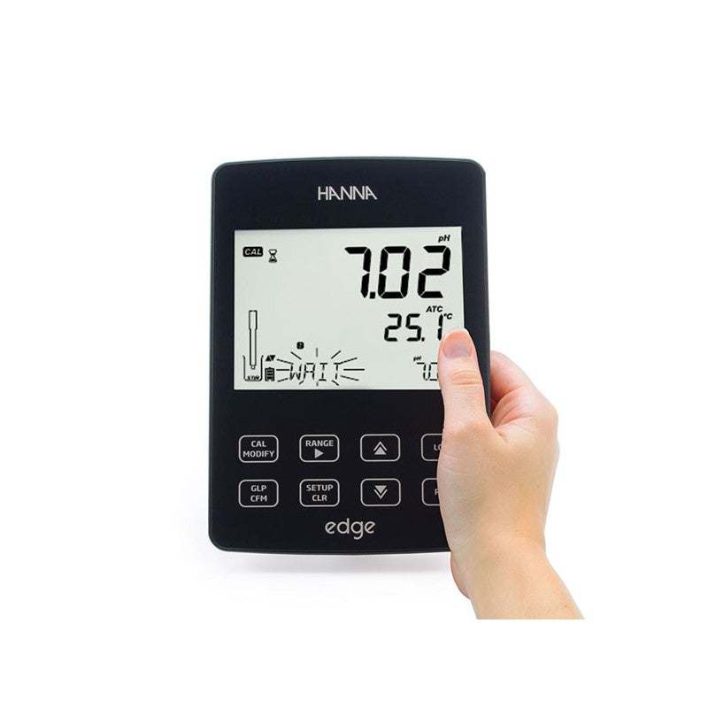 HI-2020 edge Hybrid Multiparameter pH EC DO Meter with capacitive touch keypad and LCD display for versatile water quality testing
