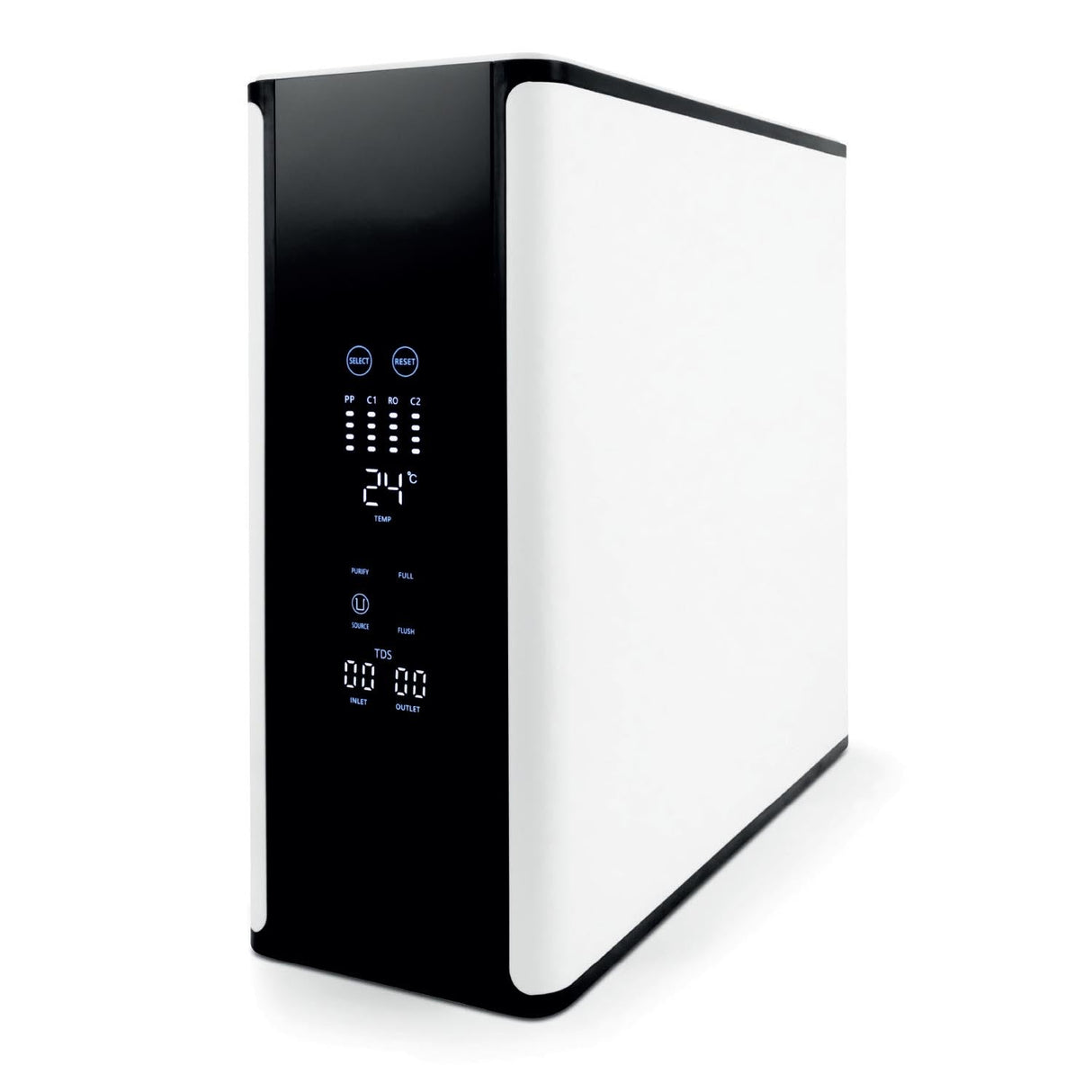 Pallas Estelle Direct Flow reverse osmosis water purification system with compact design and digital controls under sink