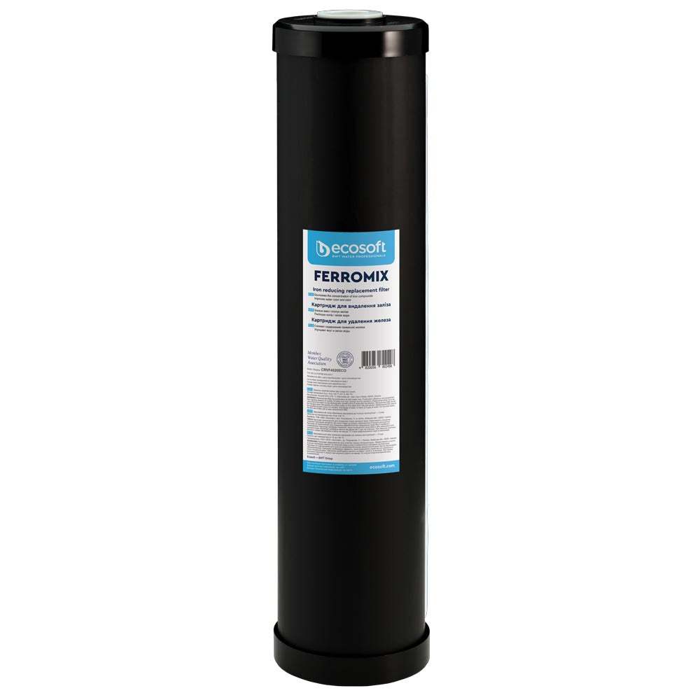 Ecosoft Iron Reduction Filter 4.5x20 inch for well water iron removal and stain prevention