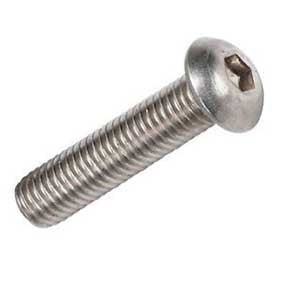Clack V3470 Screw with a silver stainless steel finish, threaded shaft, and rounded head with a square drive recess.