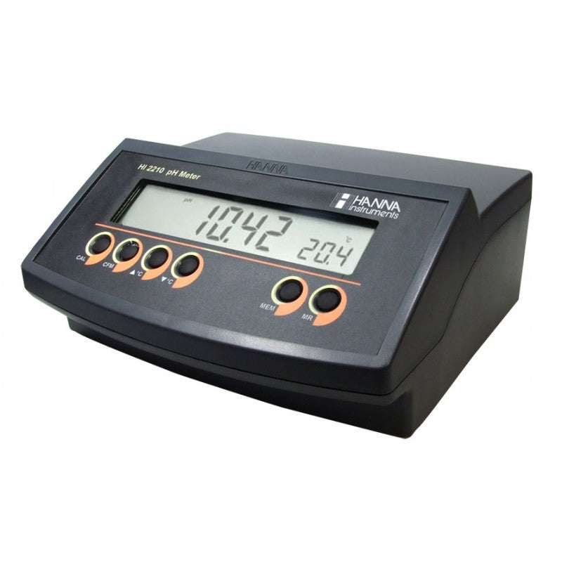 HI-2210 Benchtop pH Meter with pH Electrode and Temperature Probe