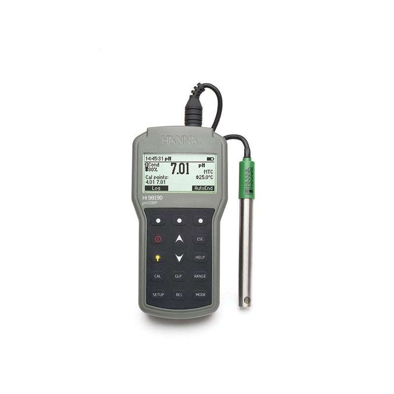 HI-98190 Professional Waterproof pH ORP Meter with backlit LCD and rugged design