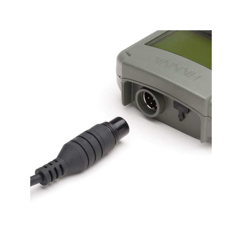 HI-98197 professional waterproof meter with platinum conductivity probe and stainless steel flow cell for ultrapure water testing
