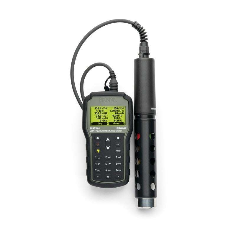 HI-98594 Multiparameter Meter handheld device with Bluetooth for advanced water quality testing and rugged field use