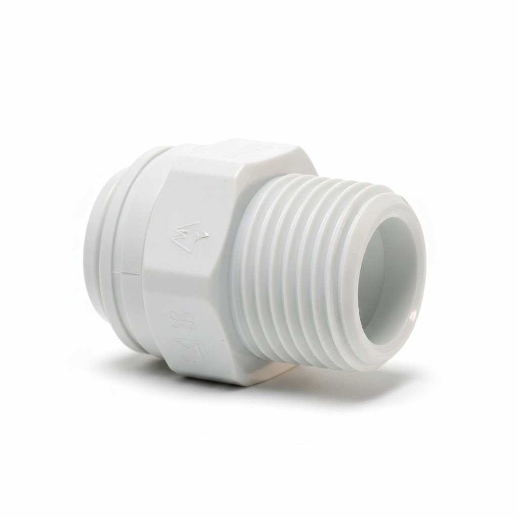 Male connector 1/4 inch push fit to 3/8 inch threaded plumbing fitting by GAPS Water Treatment