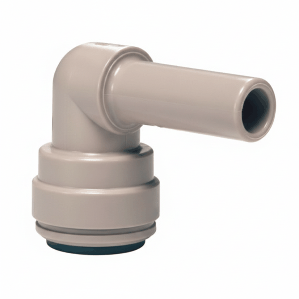 John Guest Stem Elbow 3/8-inch Stem x 3/8-inch Push Fit PI221212S plumbing connector