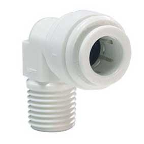 John Guest Fixed Elbow 1/4" Push Fit x 1/8" Thread White CI480821W | GAPS Water Treatment