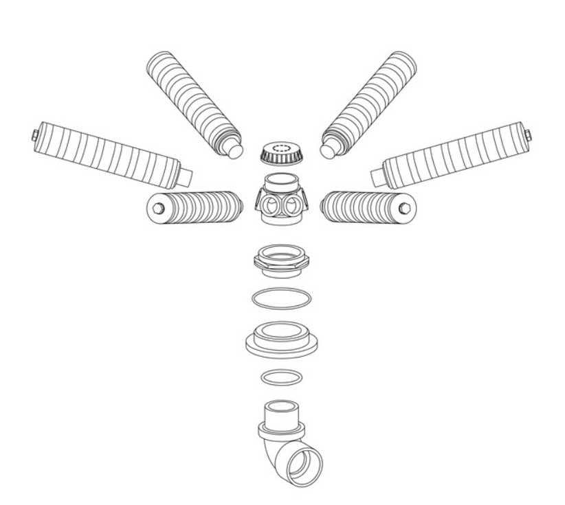 Lower Laterals 0.2mm Slots for Vessel with 4" Threaded Top and Bottom Hole (Resin Applications) | GAPS Water Treatment