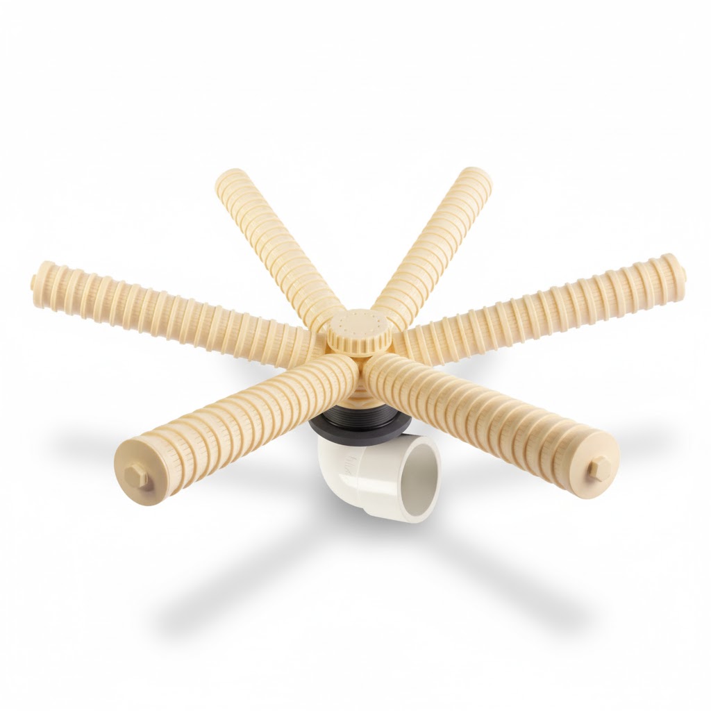 Lower Laterals 0.2mm Slots for Vessel with 4" Threaded Top and Bottom Hole (Resin Applications)