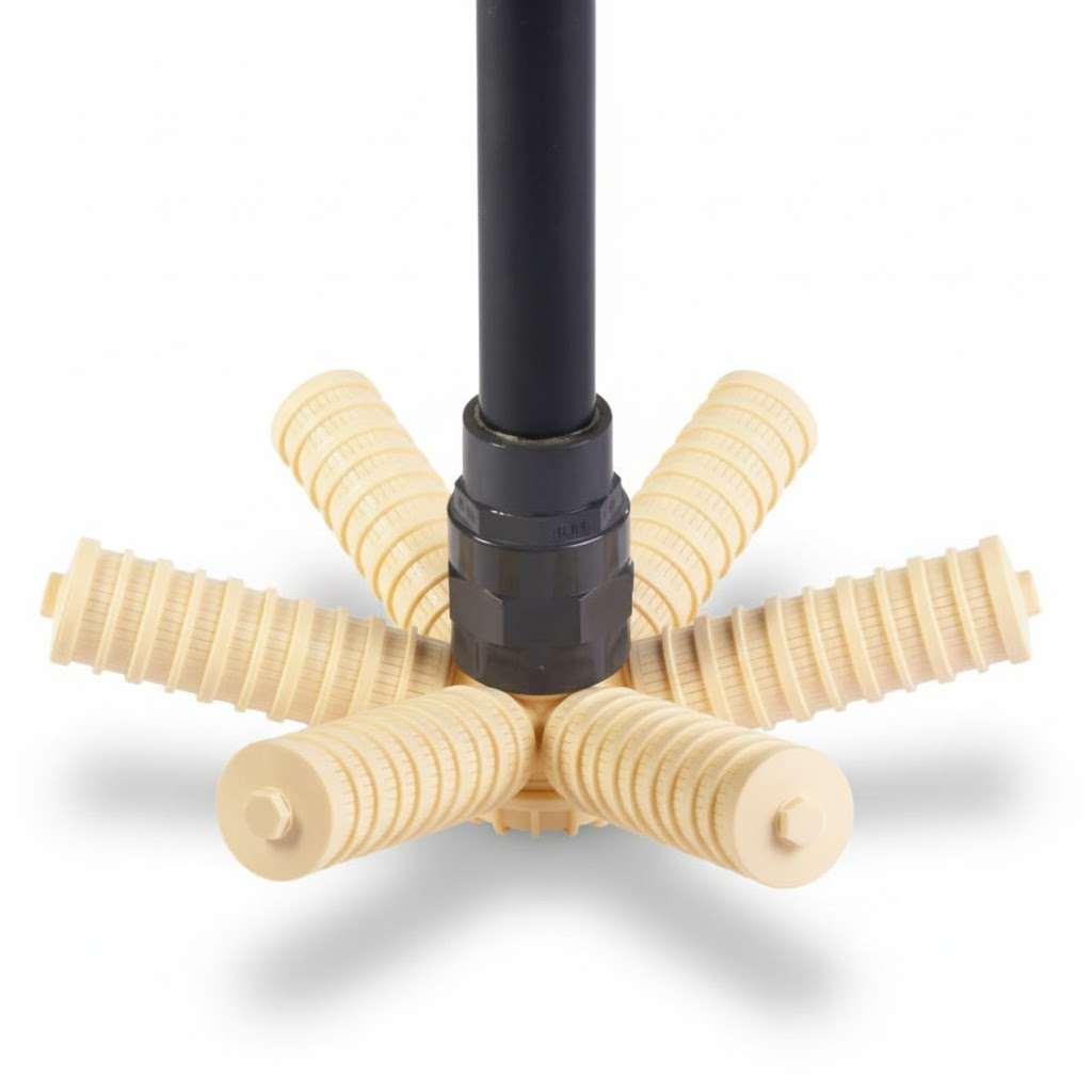 Top Mount Distribution for 1.5" Riser to Suit Autotrol Magnum (0.25mm Slots) | GAPS Water Treatment