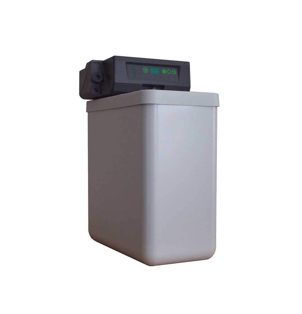 Micro Softener with Autotrol 368 Metered Valve White Cabinet 3/4" ports