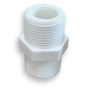 Plastic Nipple NPT White EFH-NIPPLE-1/2 : 1/2" | GAPS Water Treatment