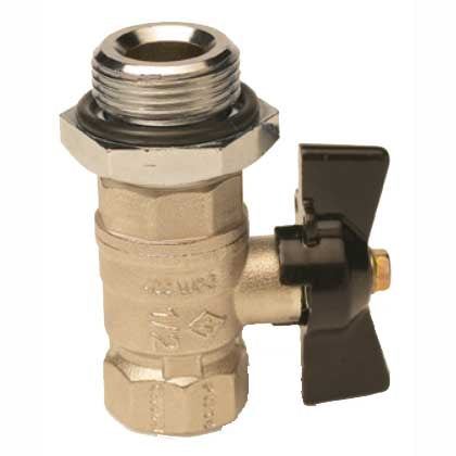 Drain valve with black butterfly handle and threaded brass body, 800 Drain Valve & O-Ring compatible fitting
