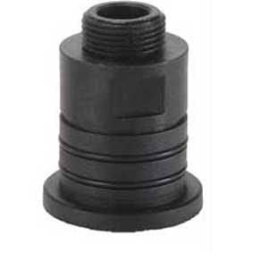 800 Drain Cock Adaptor in black plastic, with a threaded cylindrical neck, ribbed body and wide circular base.