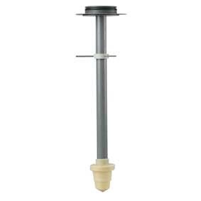 Water filter cartridge, Cintropur Filter NW500 TE, with a long grey shaft, black top cap and cream tapered base.