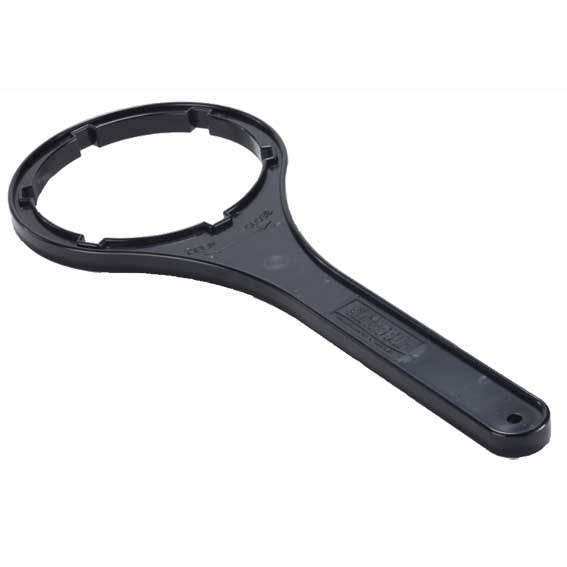 Cintropur Filter Bowl Spanner in black plastic, with a circular notched head and long tapered handle.