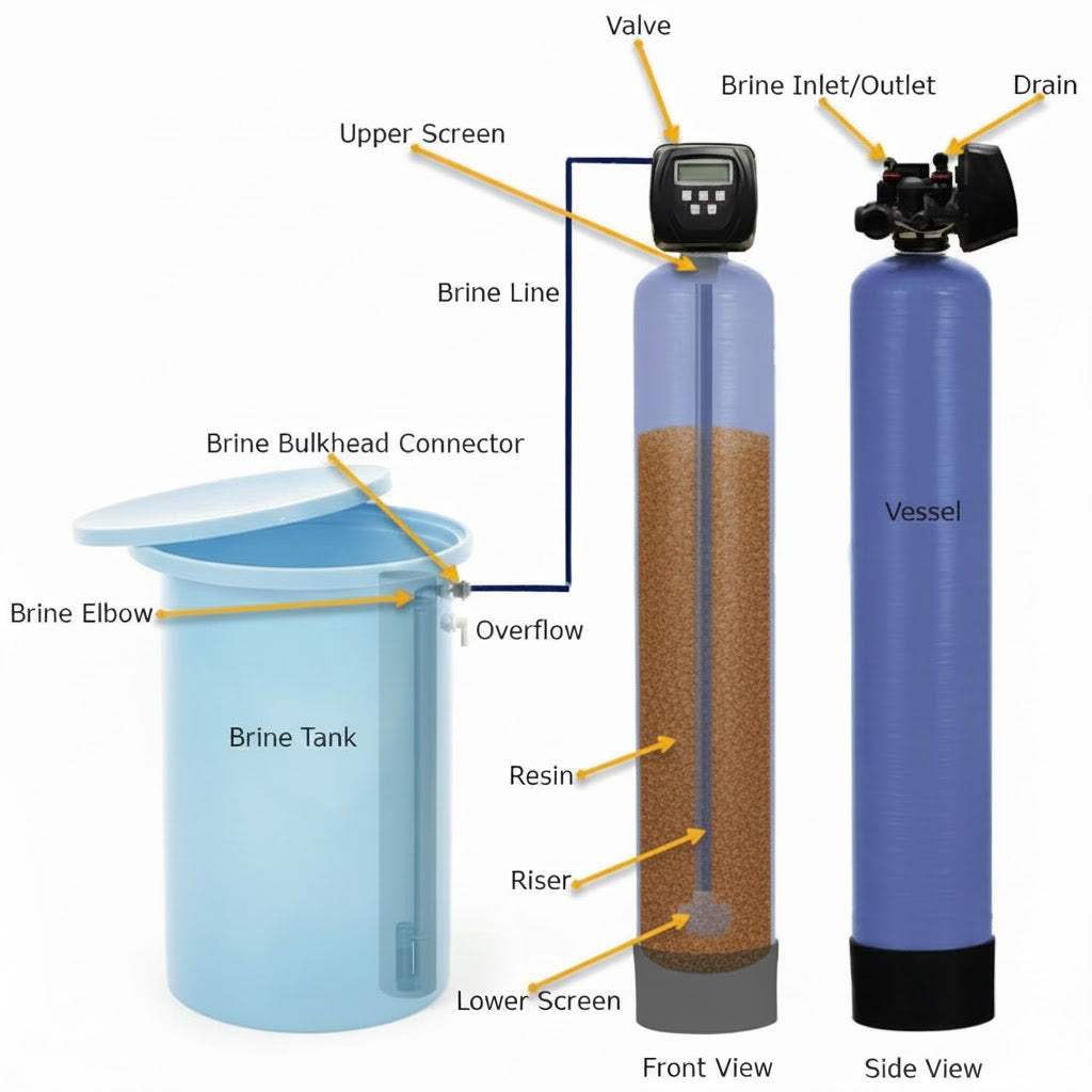 Nitrate Reduction System with Clack Valve (1.7 m³/hr to 20.0 m³/hr)