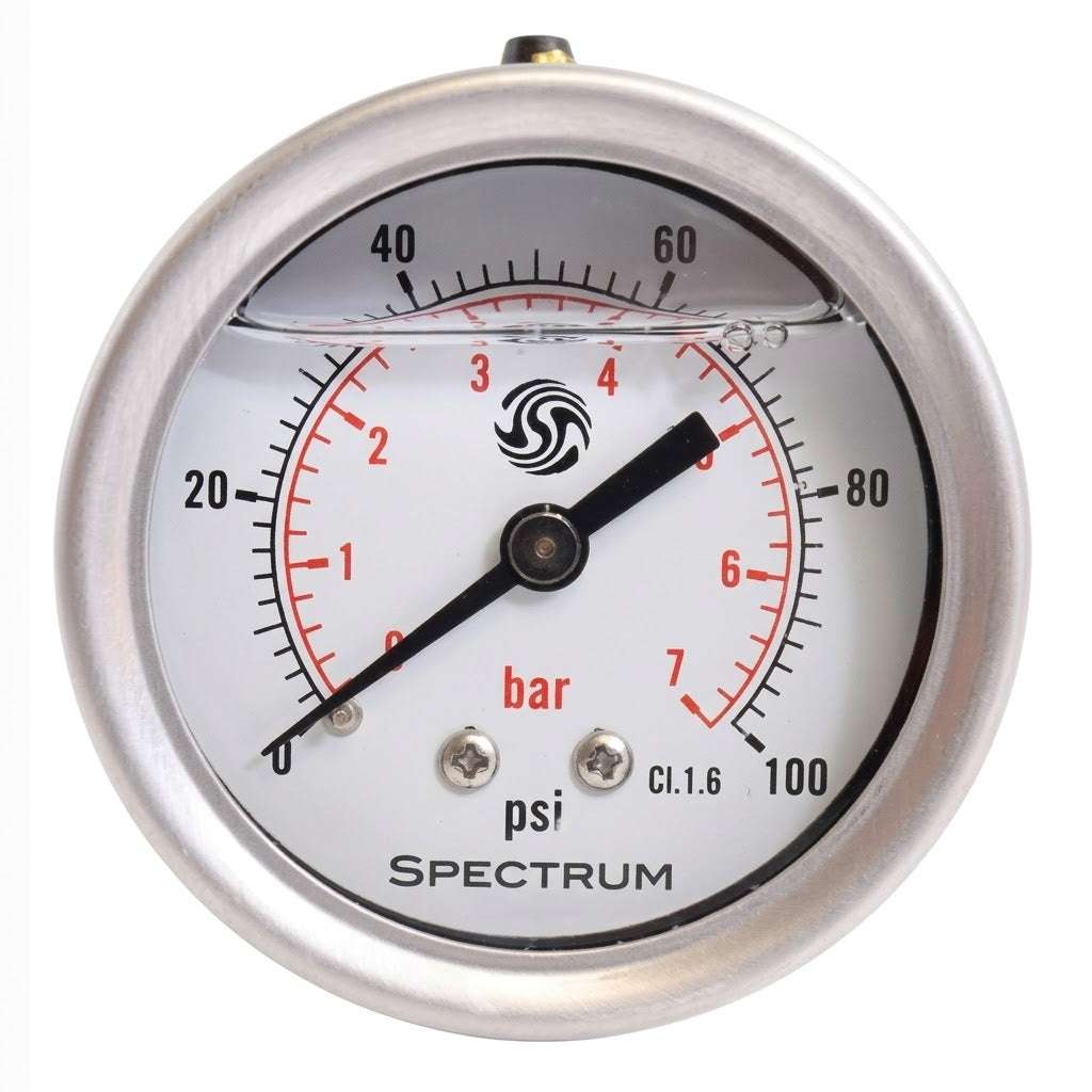 PG3 0-10 Bar Stainless Steel Back Mounted Pressure Gauge