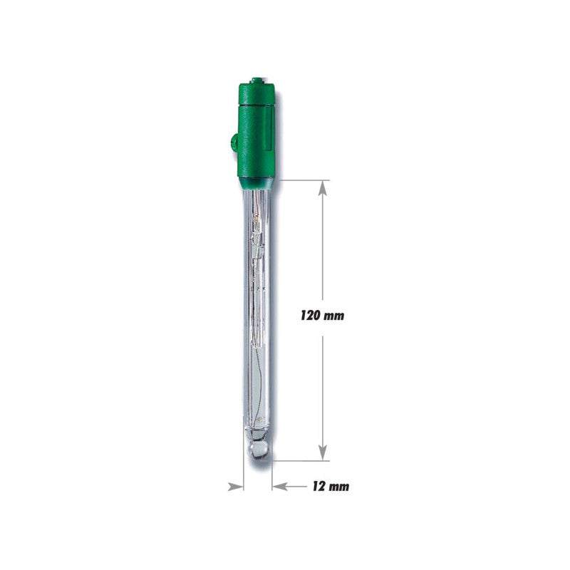 HI-1043B pH Electrode with glass body and double junction, ideal for Tris buffers and durable for harsh environments