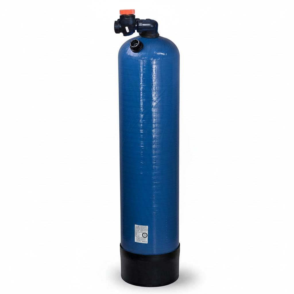 pH Kit with Domehole Vessel, in/out head, bypass valve, and UPFLOW filtration system for water treatment