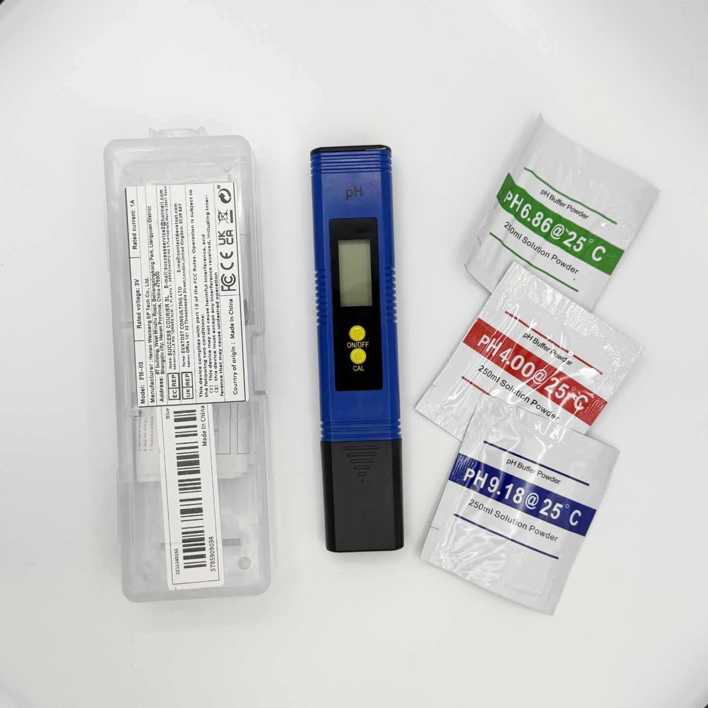 pH Test Meter with case.