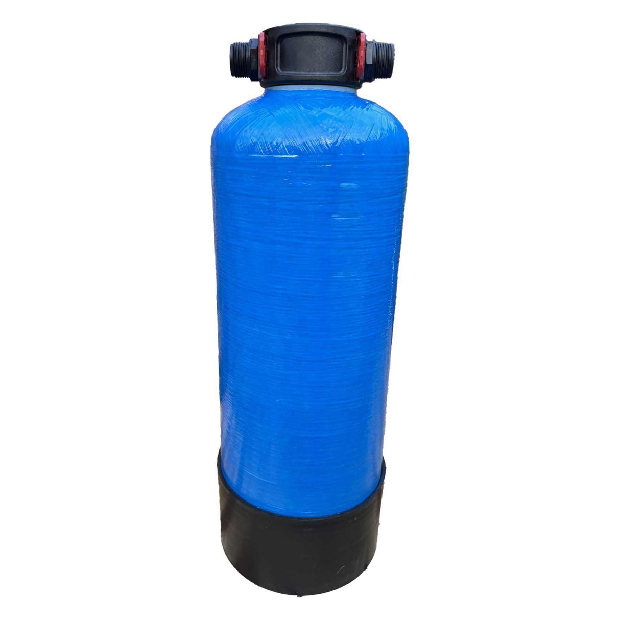 PWG Vessel with blue composite fiberglass body and PWG Quick Connect Head 3/4" for water treatment systems