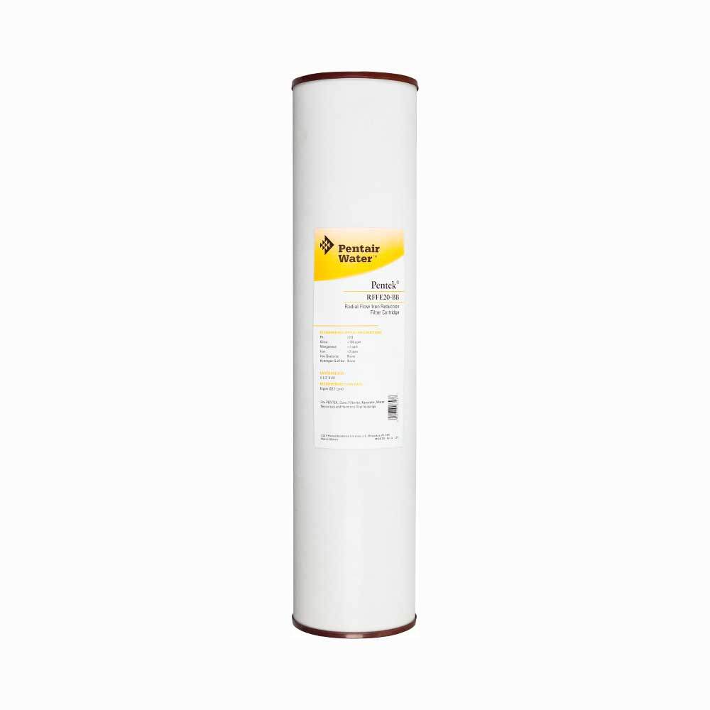 Pentair RFFE Iron Removal large diameter cartridge for reducing dissolved iron in water filtration systems