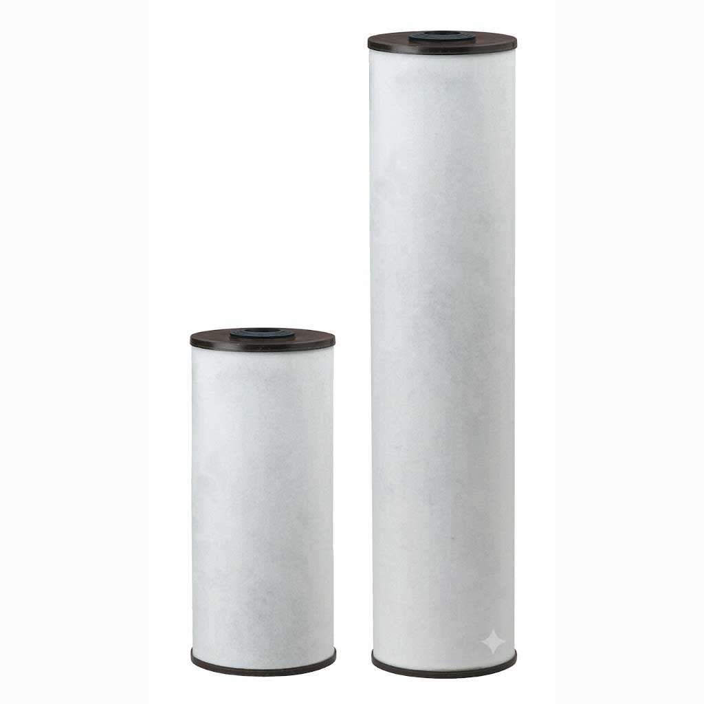 Pentair RFFE Iron Removal large diameter cartridge for reducing dissolved iron in water, compatible with Big Blue housings