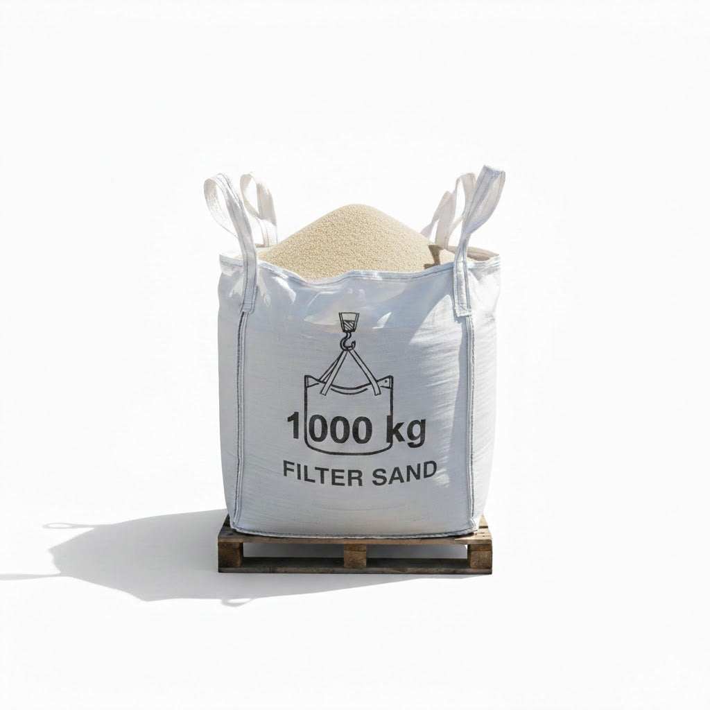 BML 8/16 (1.2-2.0mm) filter sand in 1000 kg bulk bag for efficient water filtration systems