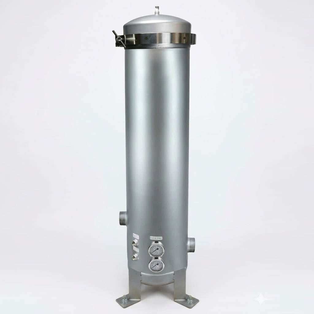 SFH-SGB-7-40-2-G : SPECTRUM INOX 7 X 40" Filter Housing 2" BSPT-M with Gauges