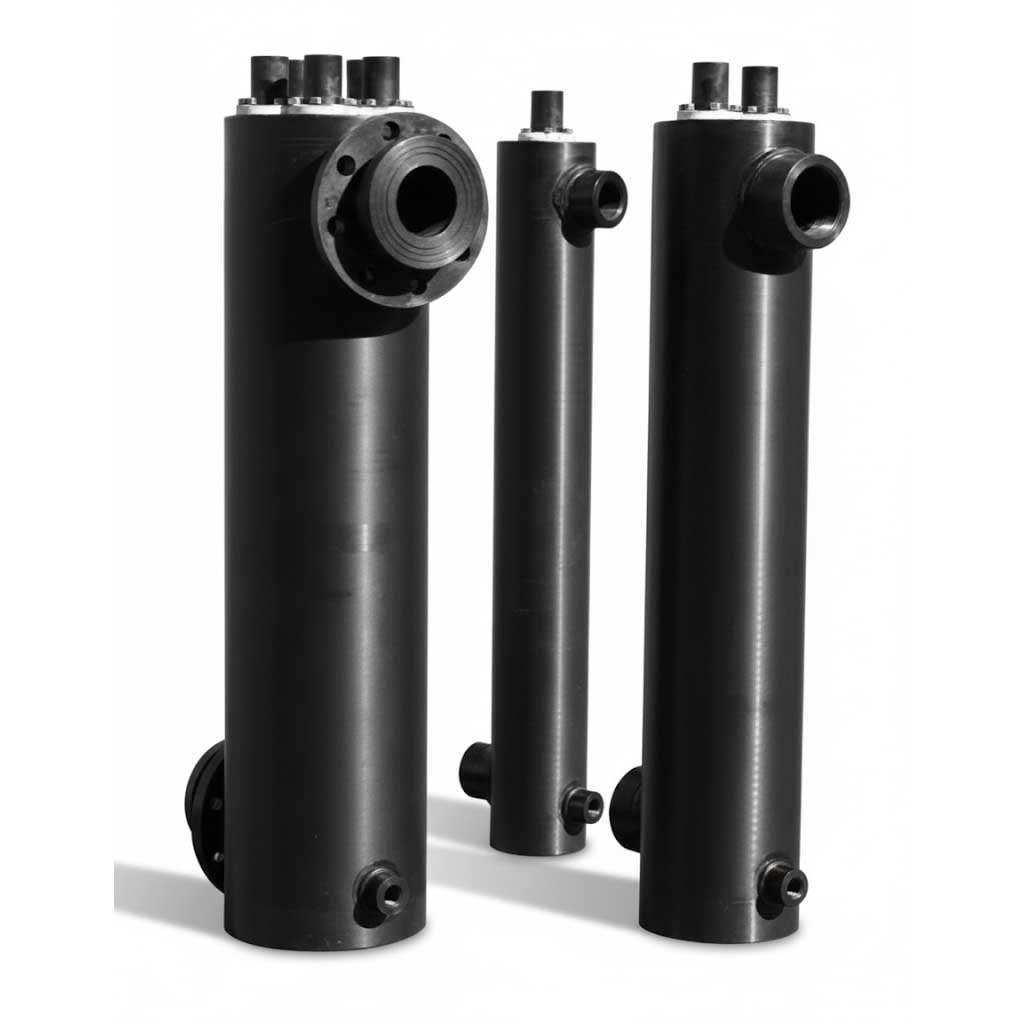 Sita HDPE Series UV System with black cylindrical HDPE chambers, pipe flanges, side ports and top fittings.