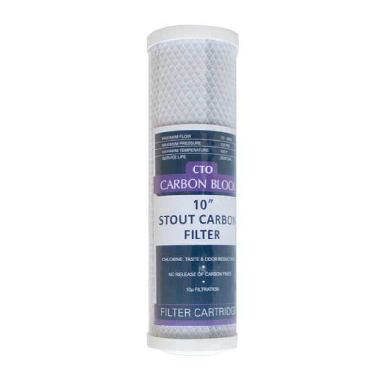 Pallas 10" CTO Carbon Block Filter by GAPS Water Treatment for chlorine and odor removal in water filtration systems