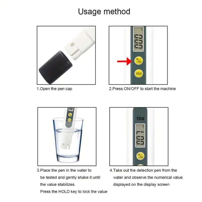 Hand held TDS (Total Dissolved Solids) meter ppm | GAPS Water