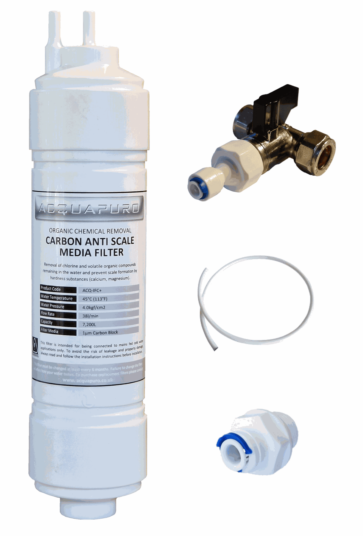 Acquapuro ACQ-IFC+ 1.0 Micron Carbon Anti Scale Media Filter Kit