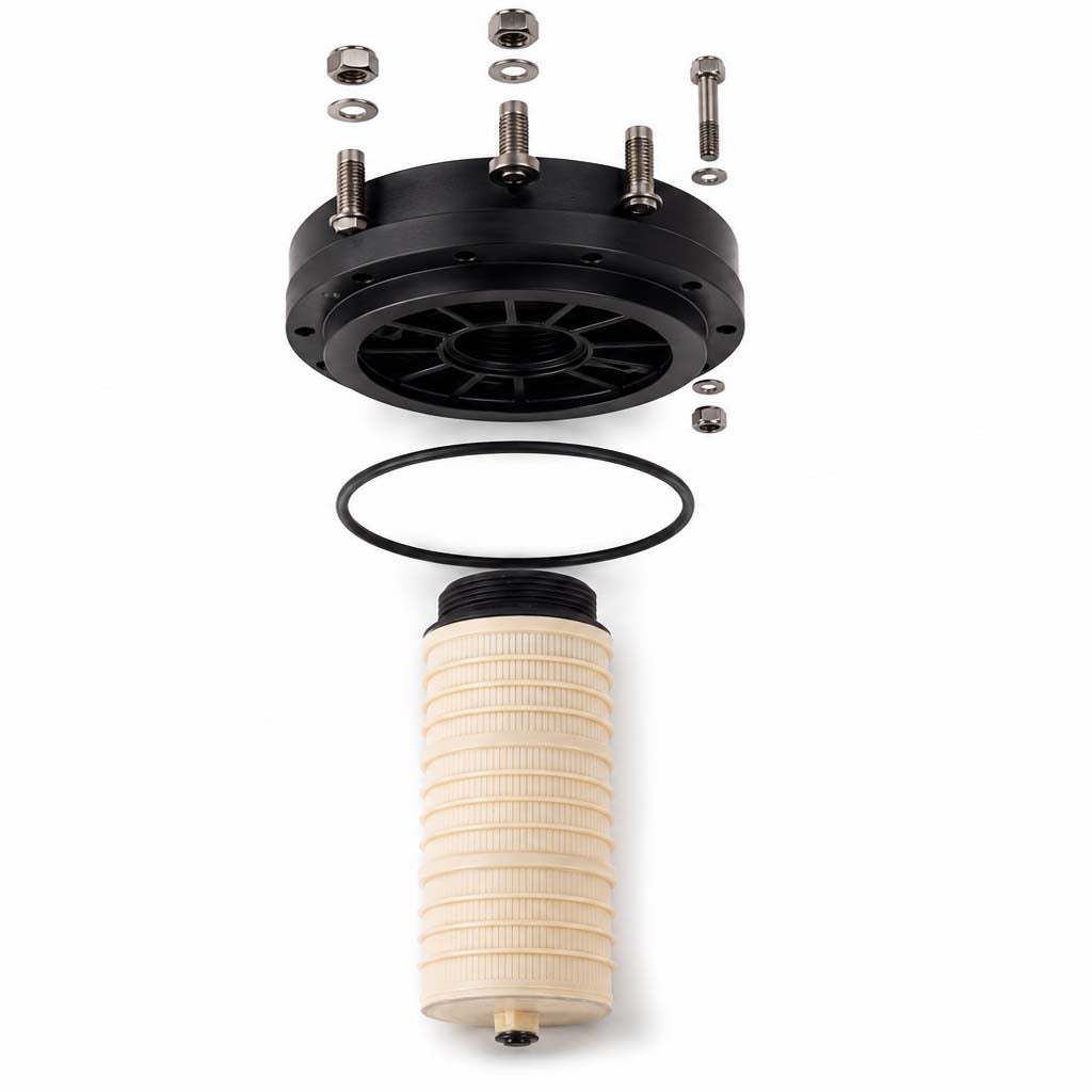 Upper Stack Diffuser A-2727-F6 with 6" flanges and 0.2mm slots for resin water treatment vessels