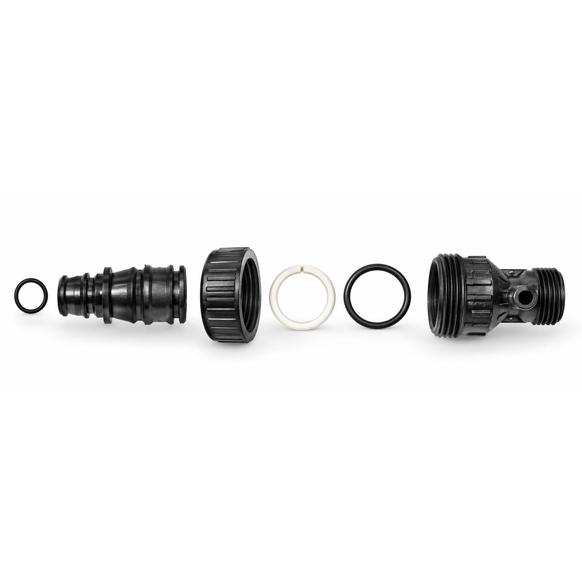 Clack V3008-02 WS1 Straight Drain Fitting with Check Valve – 1" (9–25 GPM)