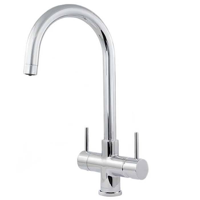 Acquapuro Verona 3 Way 2 lever Tap Chrome