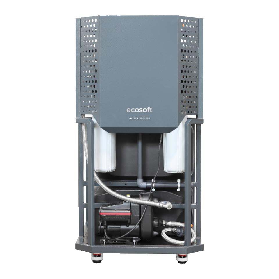 Ecosoft Smart Water Keeper 500-liter water tank system with pump and advanced water filtration components