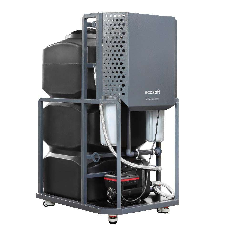 Ecosoft Smart Water Keeper 500-liter water tank with Grundfos pump and advanced filtration system