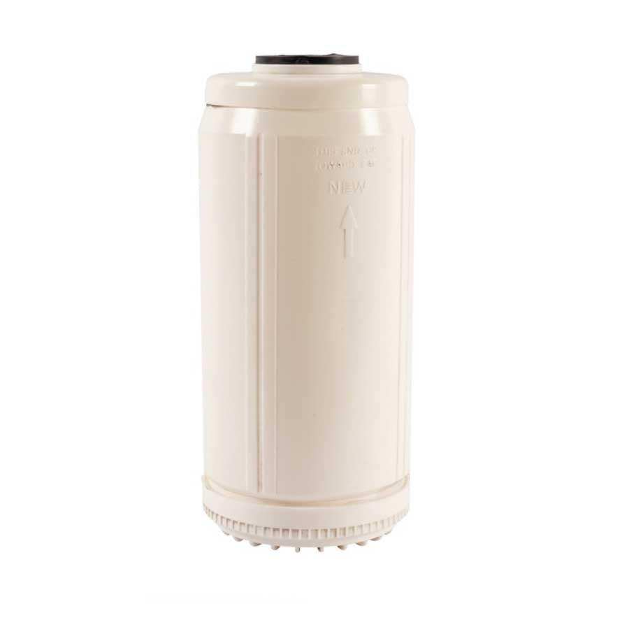 NeutrAcalC NC10"BB Refill Cartridge, off-white plastic cylindrical filter with ribbed base and top fitting.