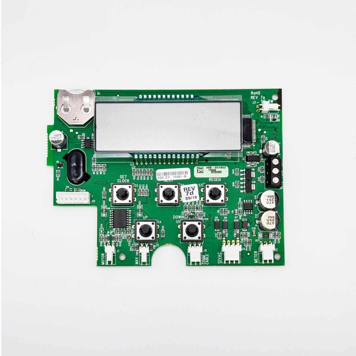 Clack V3108CI-05BOARD WS1CI Electronic board (PCB) for water filtration systems.