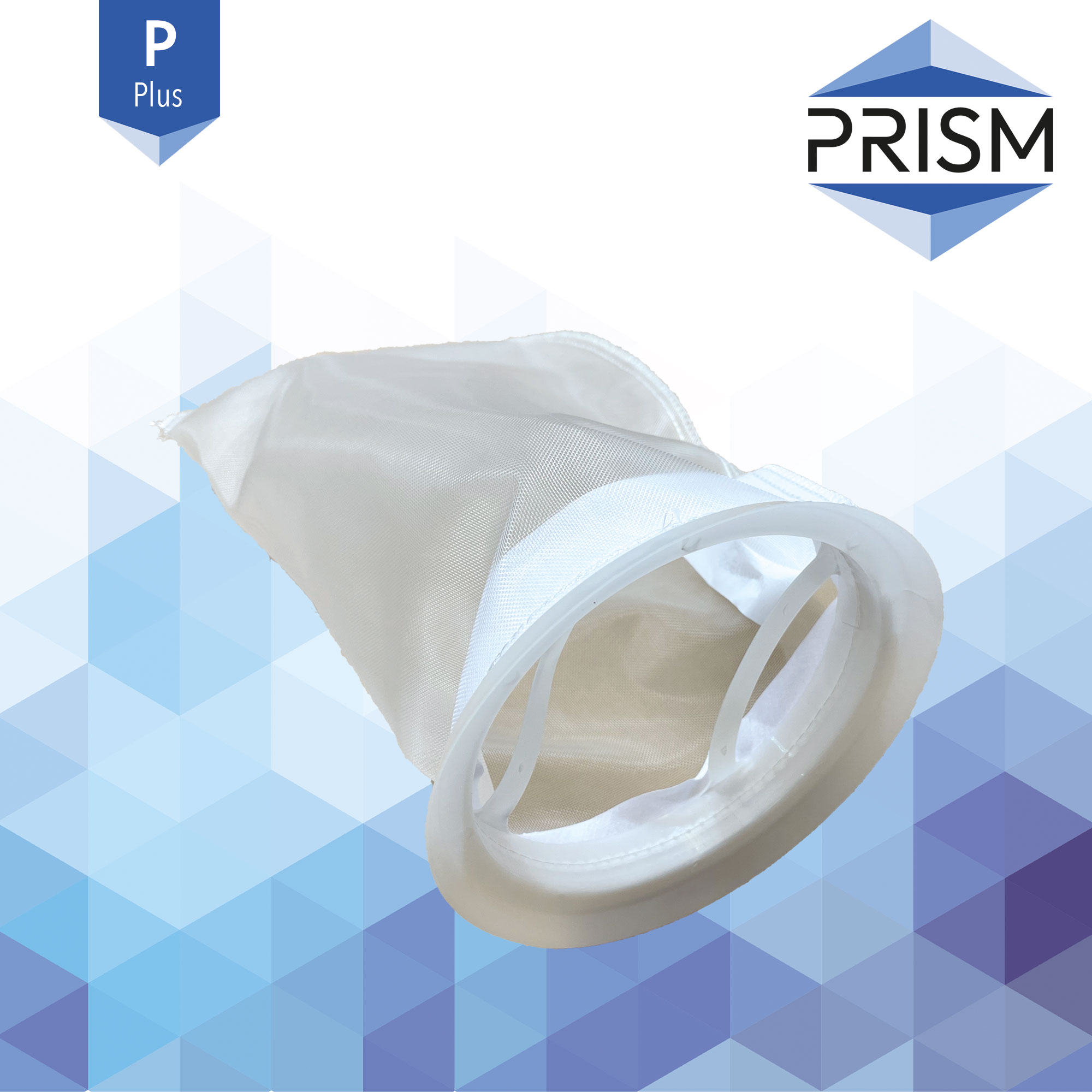 FB-NY-1000-7x16-P    PRISM PLUS RANGE :  Bag Nylon 1000 micron Size 1 Polypropylene Flared Neck