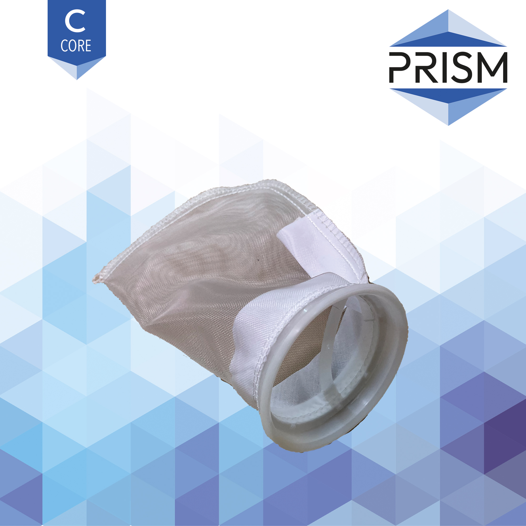 FB-NY-500-4x9-C    PRISM CORE RANGE :  Bag Nylon 500 micron Size 3 Polypropylene Flanged Neck